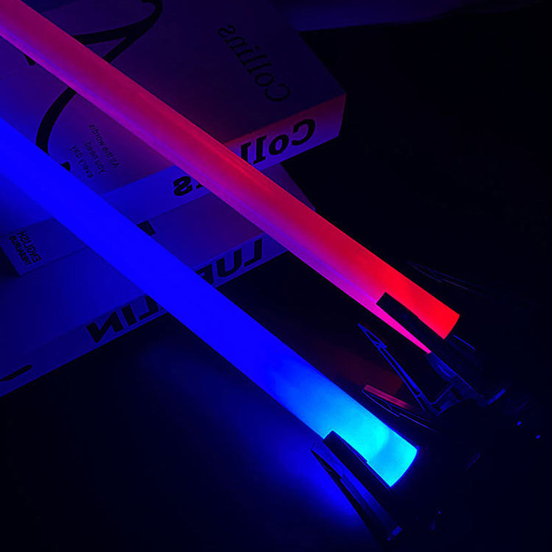 2pcs Toy Laser Sword Red And Blue Double Sword Retractable