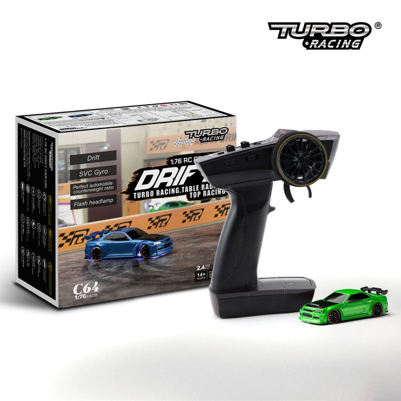 Turbo Racing 1vs76 C64 Drift RC Car With Gyro Radio Full Remote