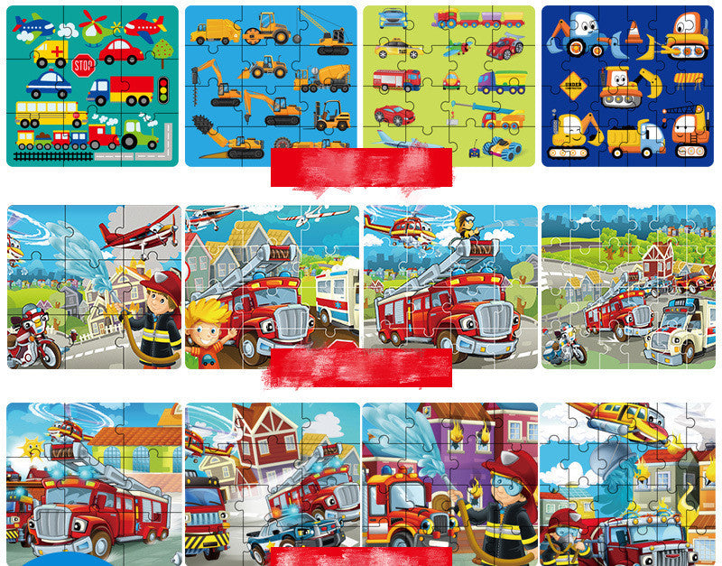 Children's Jigsaw Puzzle Baby Early Education Puzzle Brain Building Block Toys