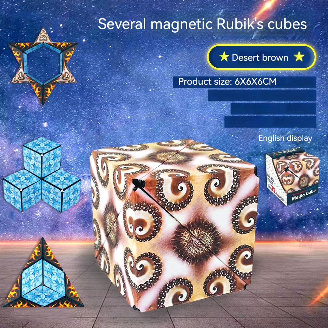 Solid Geometry Variable Magnetic Rubik's Cube Blocks Funny Toys