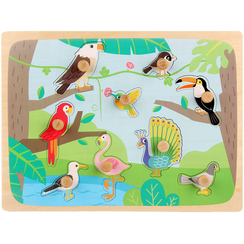 Children's wooden puzzle educational toys