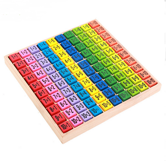 Wooden Montessori Multiplication Table