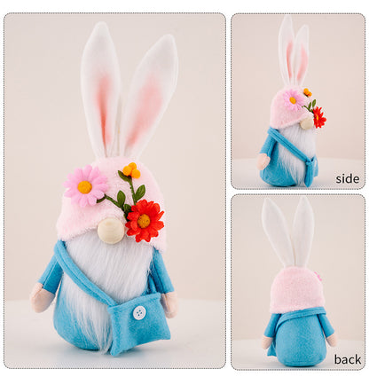 Easter Faceless Gnome Rabbit Doll DIY Handmade Home Decoration Spring Hanging Bunny Ornaments Kids Gifts 2023