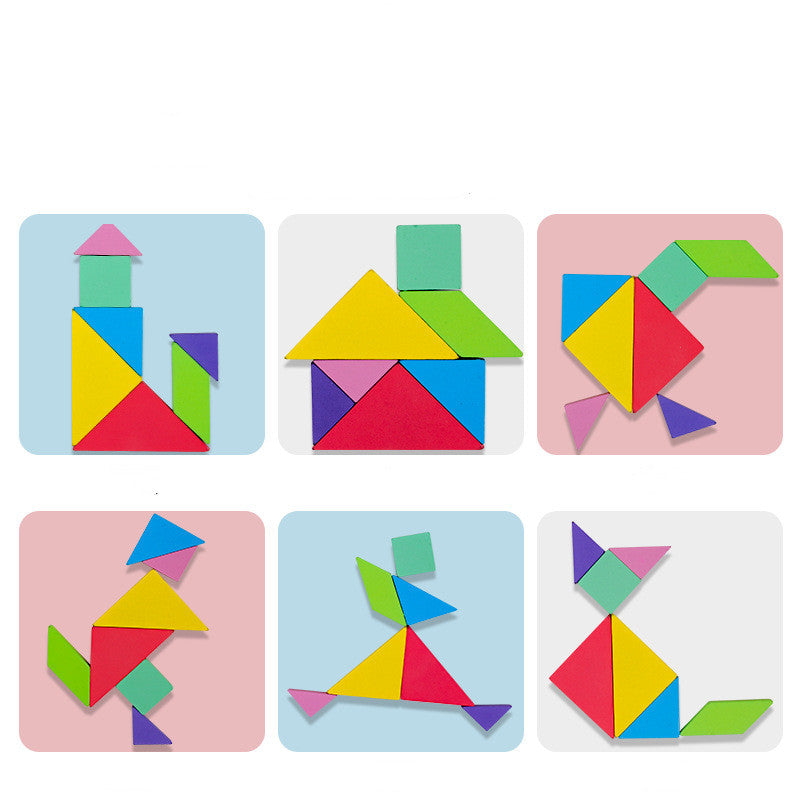 Magnetic tangram puzzle intellectual toy for children