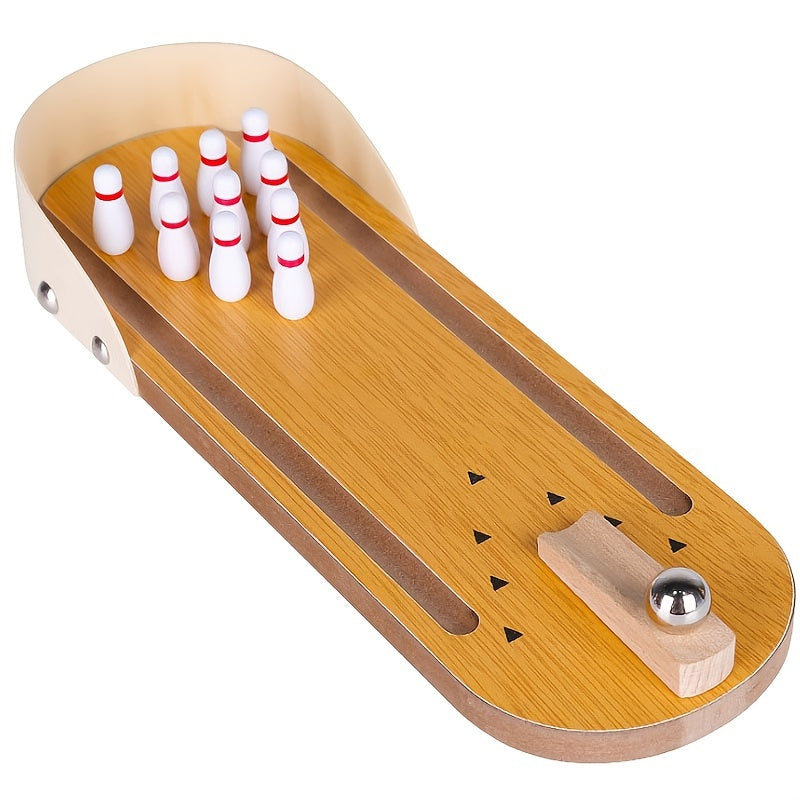 Table Top Mini Bowling Game Set-Tabletop Wooden Board