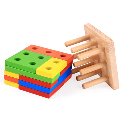 Young children assembling cube toy