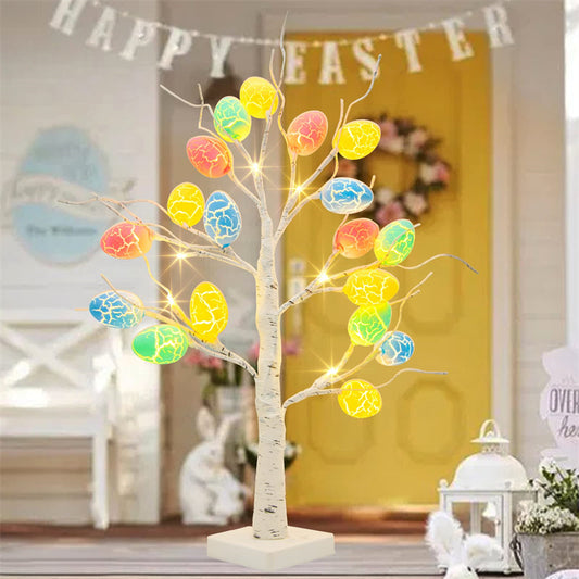 Easter Decoration 60cm Birch Tree Home Easter Egg LED Light