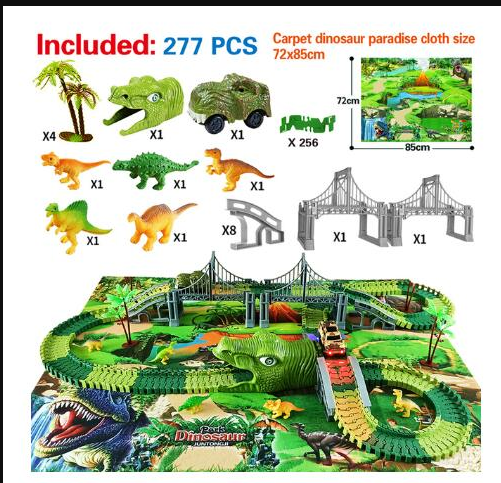 Children's Electric Assembled Track Racing Simulation Animal