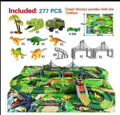 Children's Electric Assembled Track Racing Simulation Animal