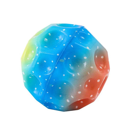 Colorful Hole Ball Soft Bouncy Ball Anti-fall Moon Shape