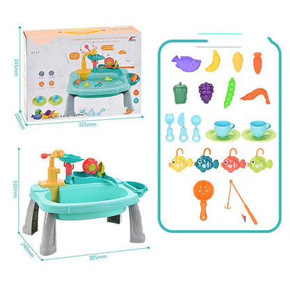 Munchkin Children's Fishing Platform Multifunctional Electric Water Cycle Float Turn And Turn Fishing Duckling Water Play Fishing Toys