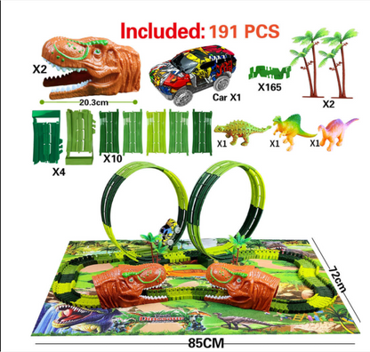 Children's Electric Assembled Track Racing Simulation Animal