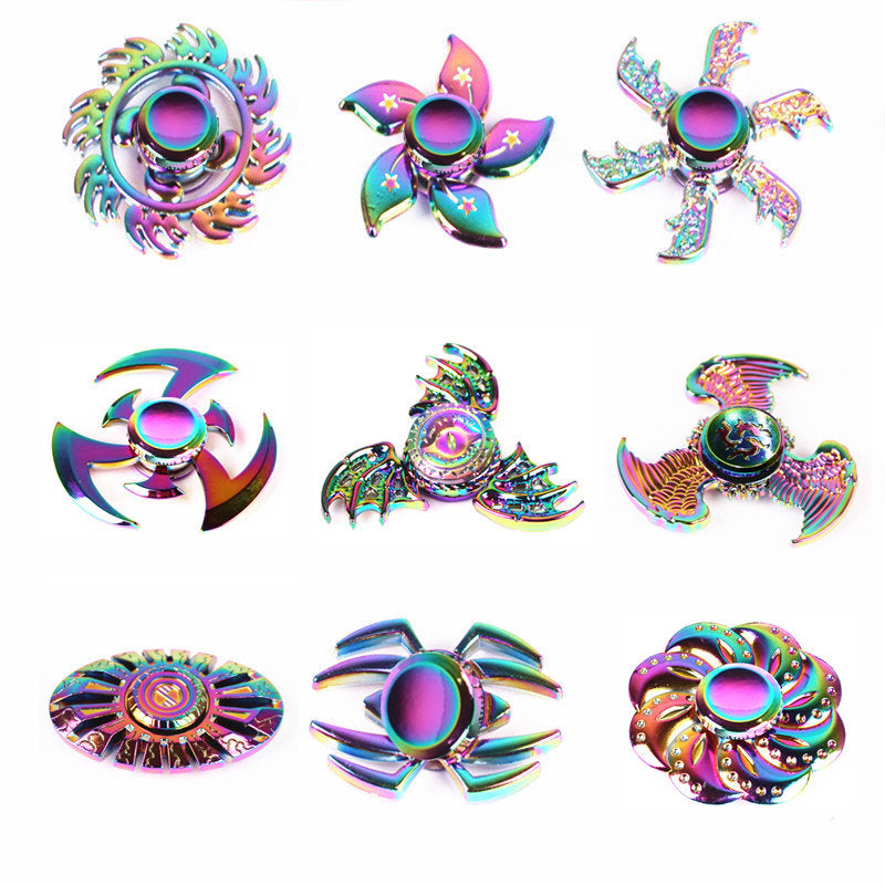 Colorful Alloy Fidget Spinner Electroplating Toy