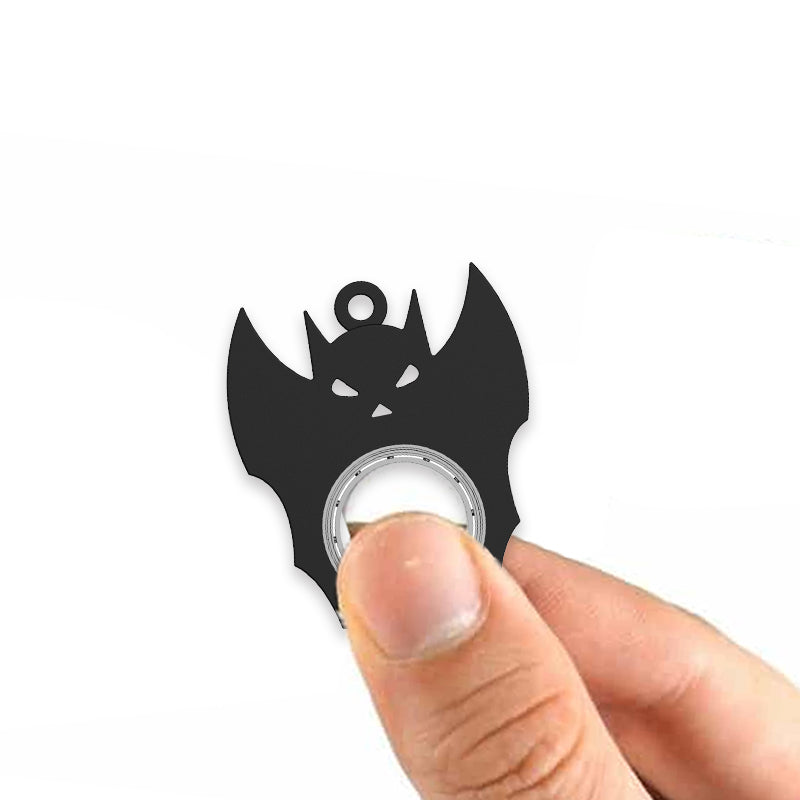 Halloween Creative Fidget Spinner Toy Bat Demon Ghost Keychain