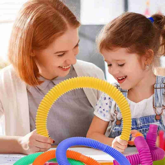 Colorful Plastic Tube Coil Children's Creative Magical Toy Circle