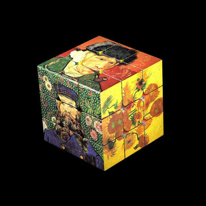 Oil Painting Third Order Rubiks Cube Childrens Educational Toys