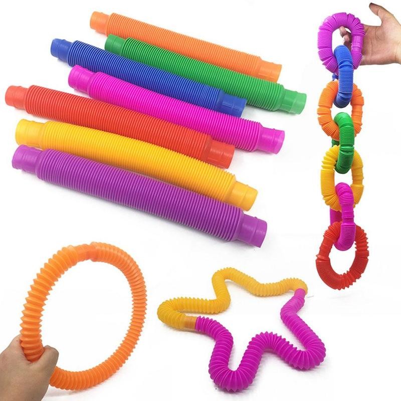 Colorful Plastic Tube Coil Children's Creative Magical Toy Circle