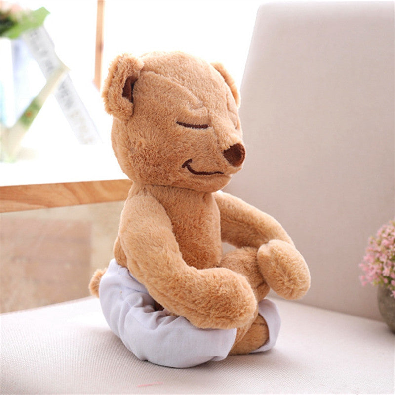 40cm Creative Yoga Bear Plush Toy Stuffed Cute Yoga Bear Doll