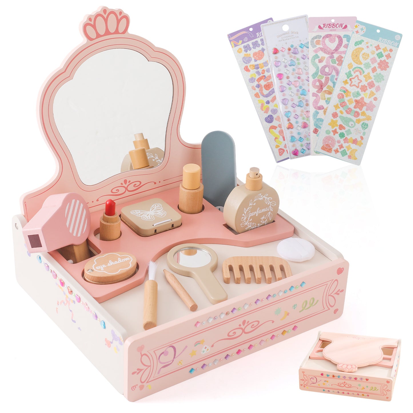 Nordic Style Girl Princess Play House Makeup Toys