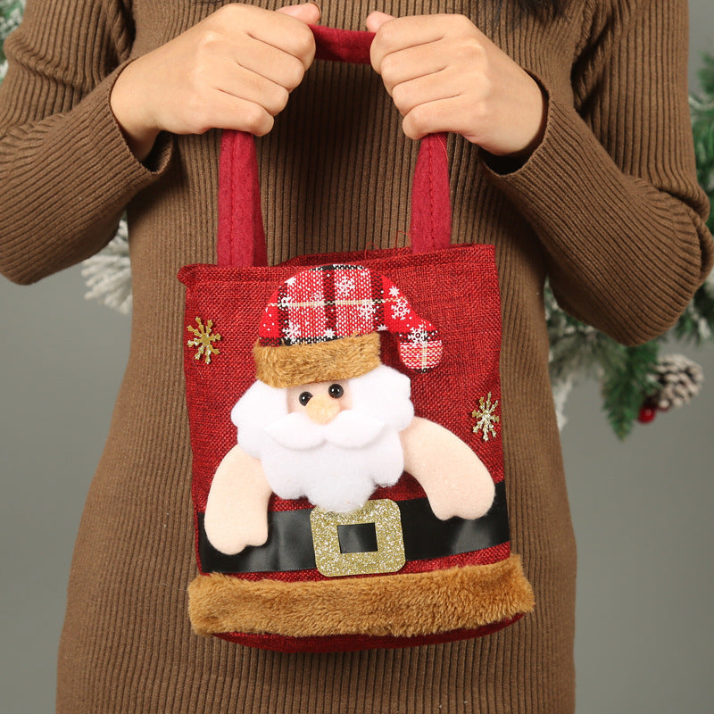 Christmas Candy Gift Tote Bag For Kids Funny Creative Santa Claus