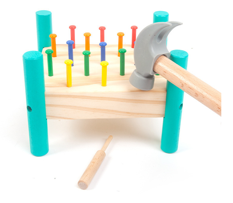 Kindergarten Nail Toy P.65 Hammer Table Montessors Children