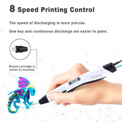 SUNLU 3D Pen SL 300A 3D Printing Pen Support Drawing Set
