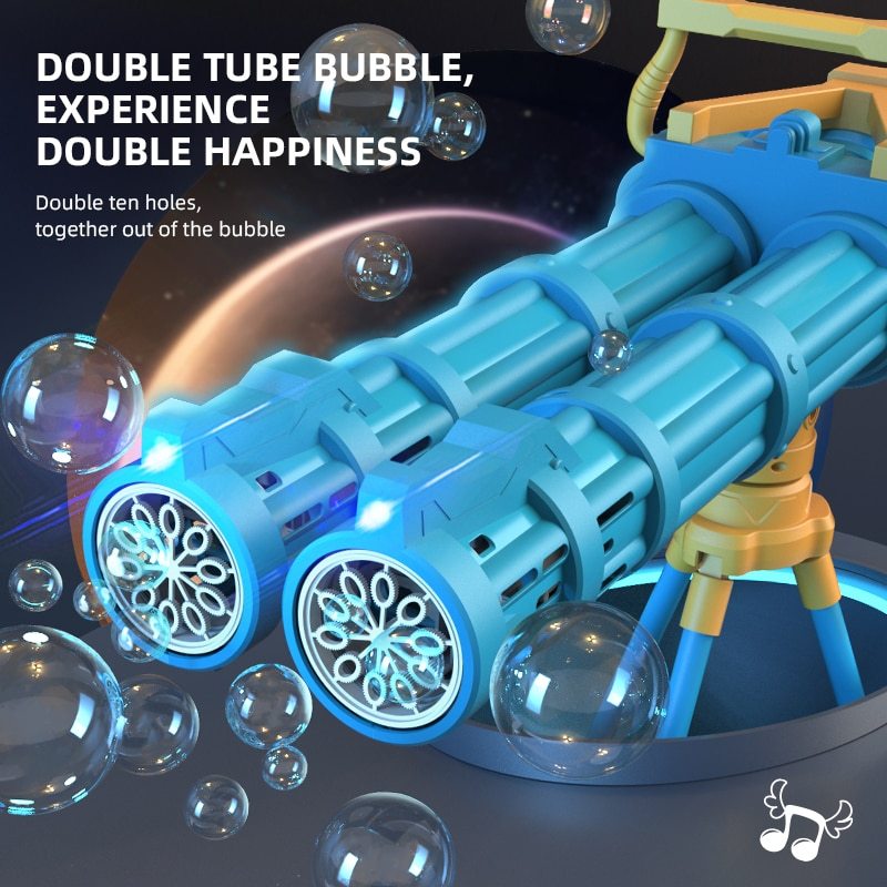 Super Big Double-Tube Bubble Gun Machine Outdoor Blowing Soap