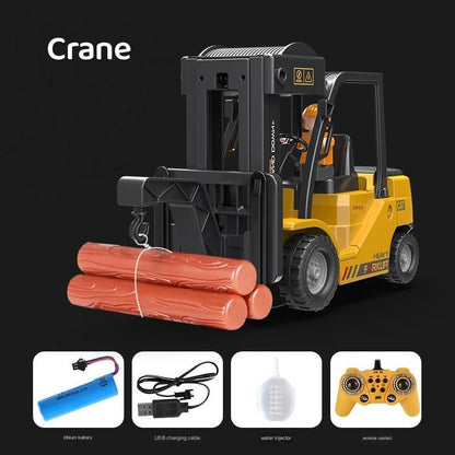 Children's Simple Alloy Charging Excavator Toy Car