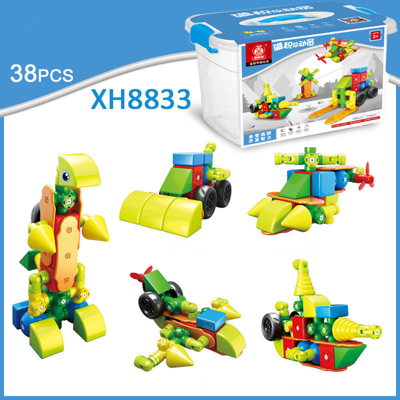 Pure Magnetic Building Blocks Assembling Toys Large Particles