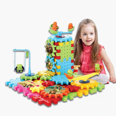 Children's DIY electric building blocks toys Puzzle paradise