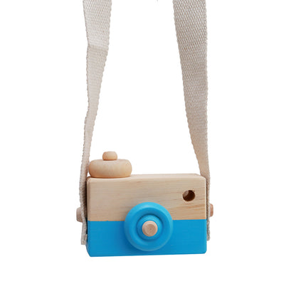 Cute Wooden Camera Toys Baby Kid Hanging Photography