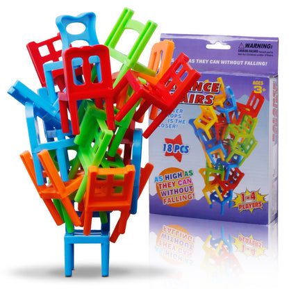 Board Game Balance Chairs Adult Kids Stacking Game Pipelines