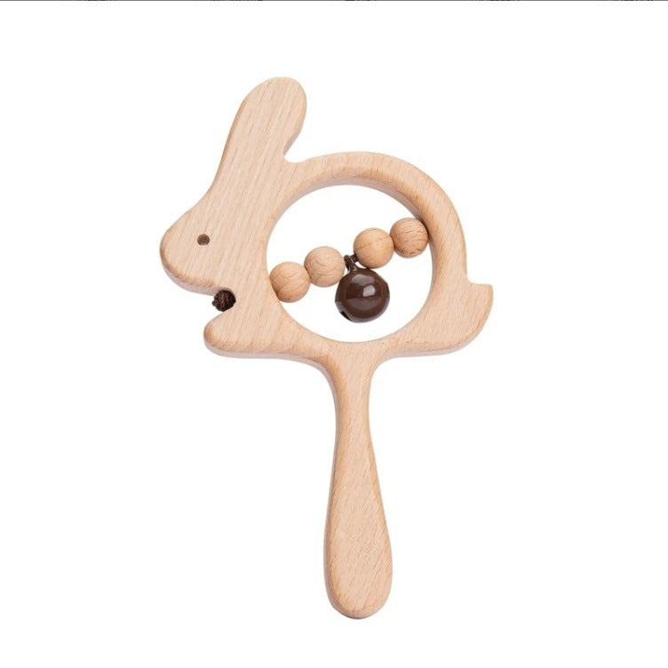 Baby Hand-held Rattle DIY Soothing Wooden Toys