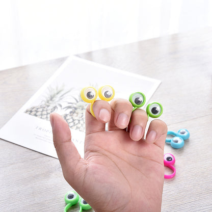 Children Eye Finger Puppets Eyeball Ring Kit Kids Party Favor Personality Finger Decoration