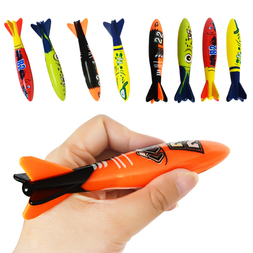 Children's Sports Diving Throw Torpedo Plastic Toys