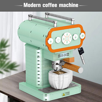 Coffee Machine Creative Model Assembled Building Blocks Toy