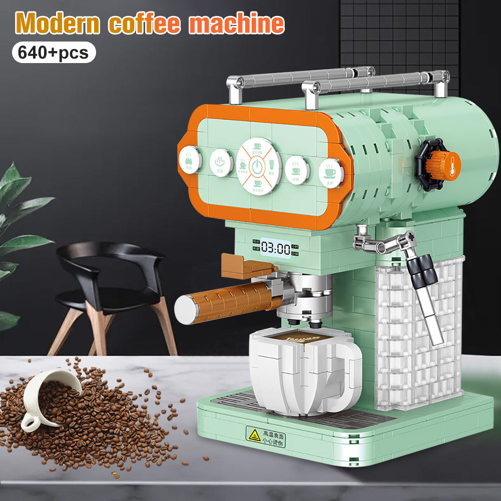 Coffee Machine Creative Model Assembled Building Blocks Toy