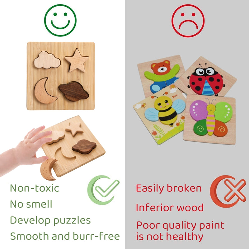 Wooden Planet Building Block Puzzle Children's Educational Early Toys