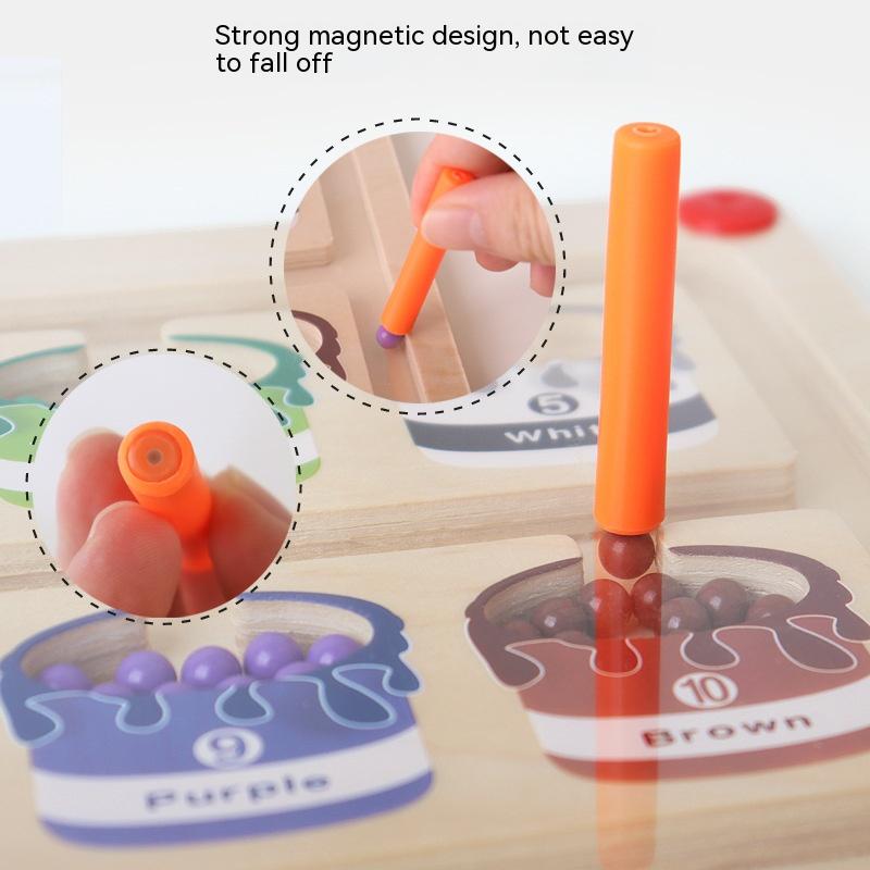 Wooden Magnetic Beads Children Thinking Educational Toys