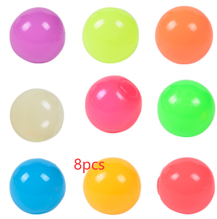 Luminous Sticky Ball Toys Sticky Wall Home Party Games Glow In The Dark Novelty Toys Decompression Squeeze Toy