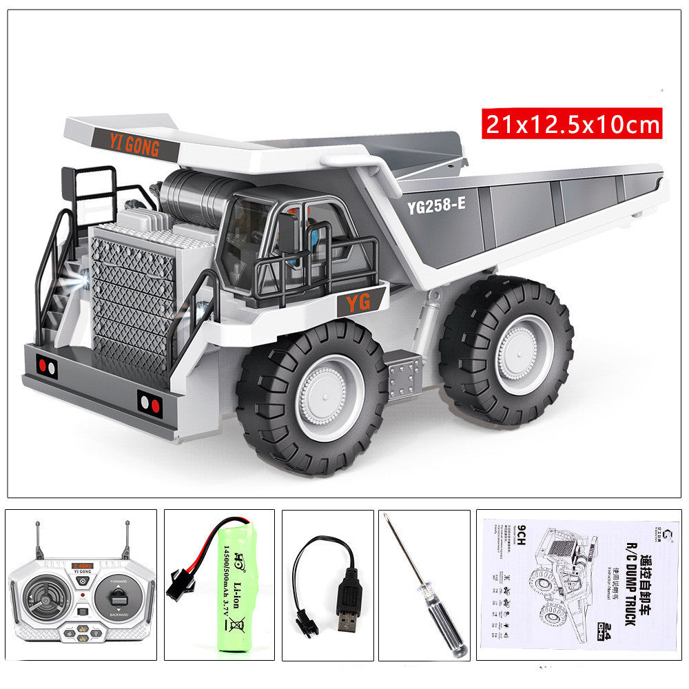 Children's Simple Alloy Charging Excavator Toy Car