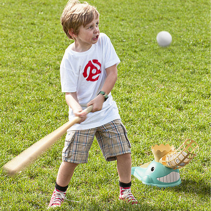 Children's Baseball Toy Foot Catapult Ball Machine Set