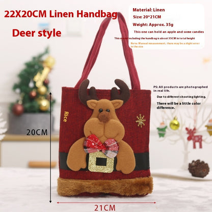 Christmas Candy Gift Tote Bag For Kids Funny Creative Santa Claus