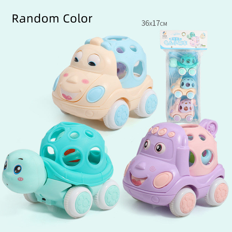 Baby's Voice Inertial Car With Hand Bell Early Education Educational Toys