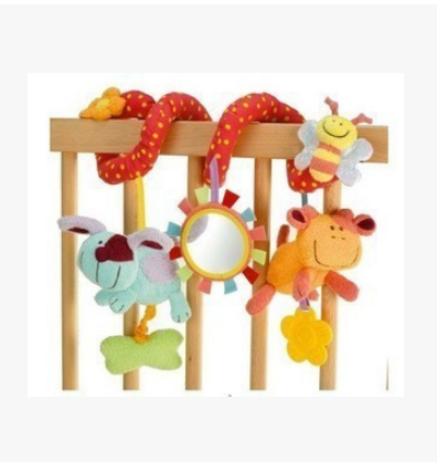 Infant Toddler Rattles Toys for Baby Stroller Crib Soft Rabbit Bear Style