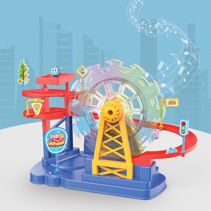 Electric Music Light Track Slide Children's Toys