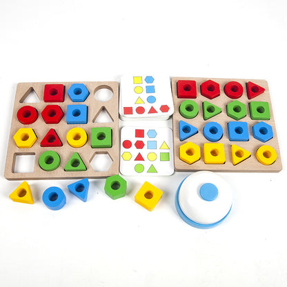 Geometric Pairing Blocks Leisure Board Game Toys