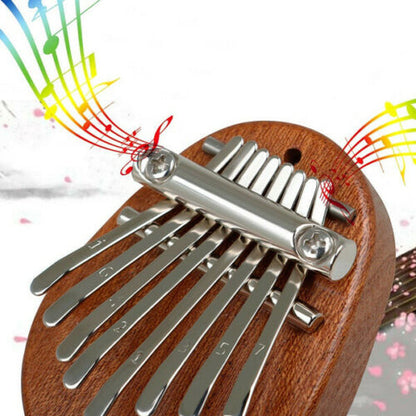 8 Keys Mini Kalimba Thumb Piano Finger Portable Wood Musical Toy