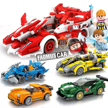 Building Blocks Car Story City Racing Children's Educational Toys