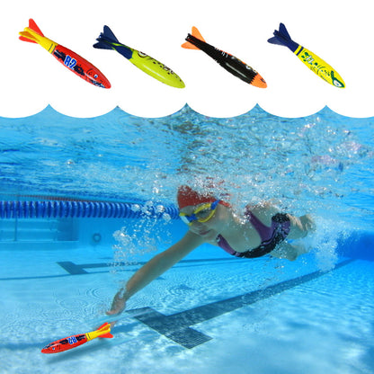 Children's Sports Diving Throw Torpedo Plastic Toys